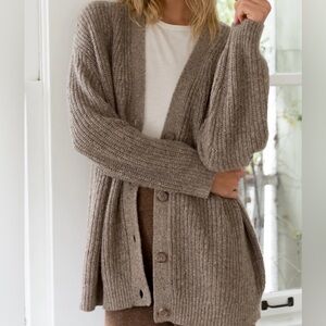 Jenni Kayne Taupe Knit Cardigan